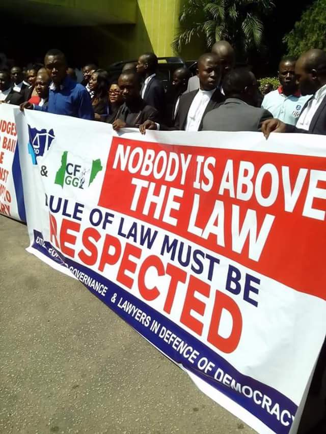 PHOTOS: Lawyers Protest Against DSS In Abuja