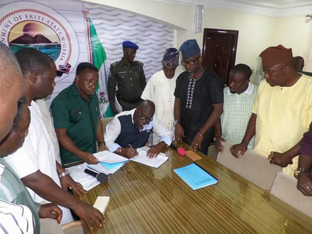 Fayose Signs 2017 Budget Into Law