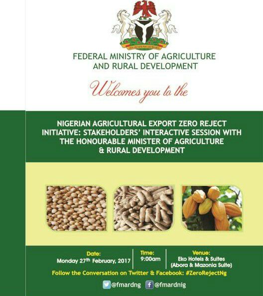 FG Meets Agric Export Stakeholders Tomorrow