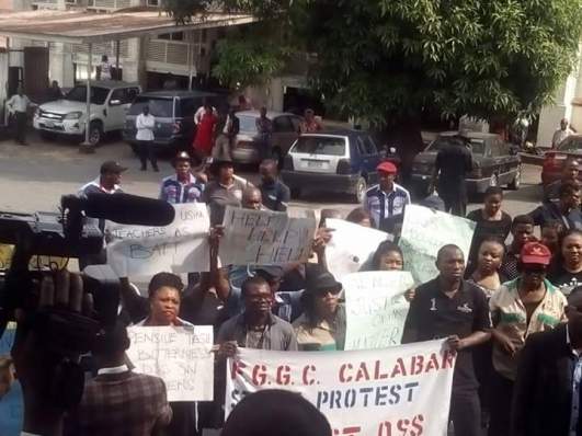 Teachers Protest Humiliation of Colleagues by DSS in Calabar