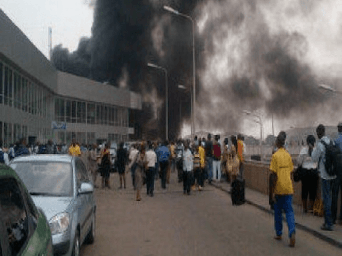BREAKING: Fire Razes FAAN Headquarters in Lagos