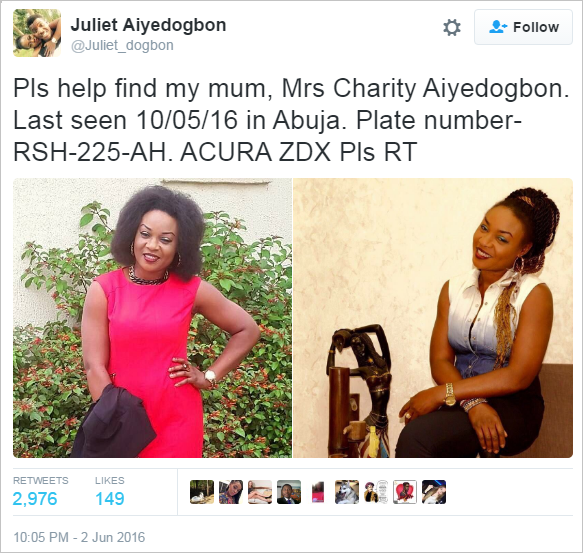 Missing Charity Aiyedogbon: One Year After