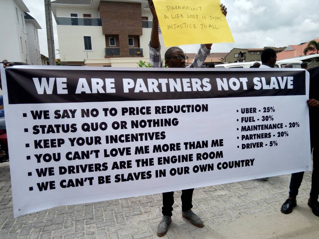Uber Drivers Protest in Lagos