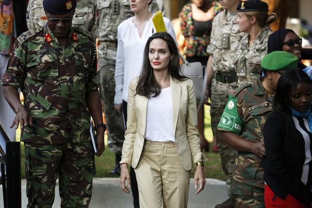 Hollywood Star Angelina Jolie in Nairobi for Child Refugees