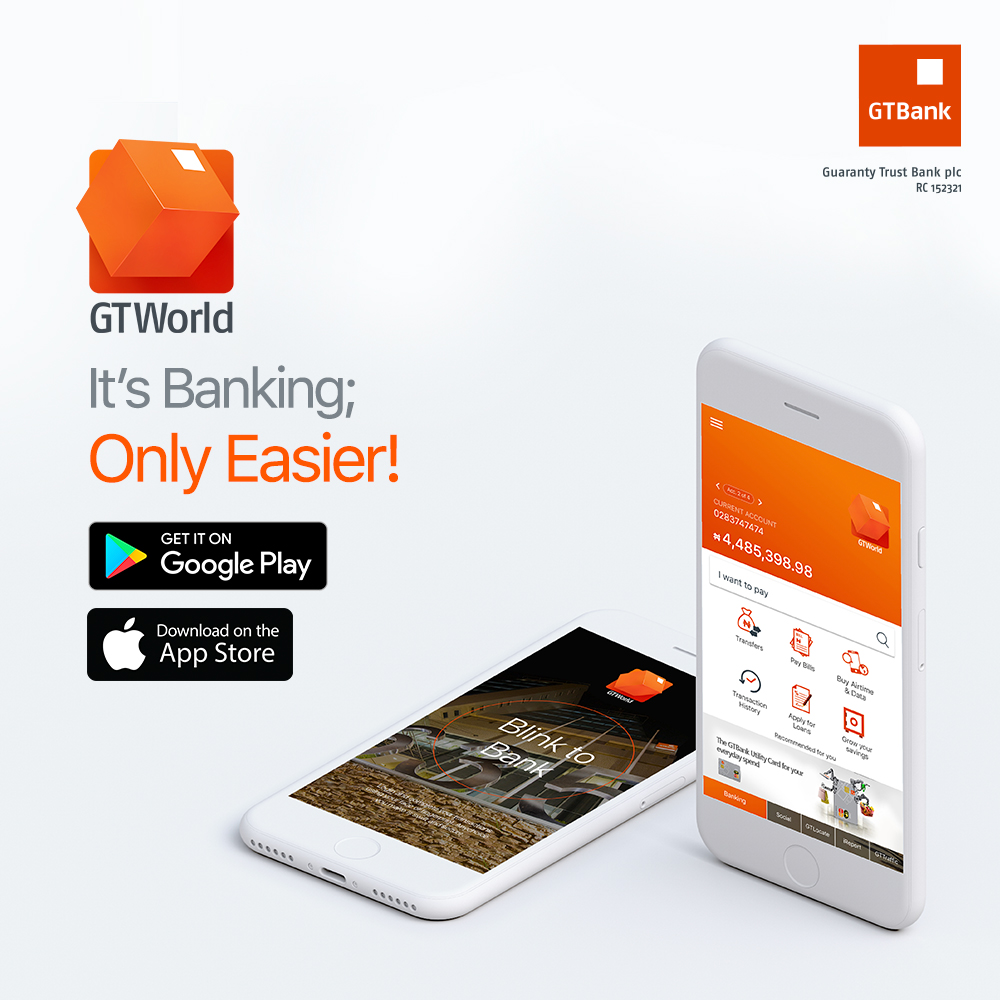 GTBank Unveils Biometric Mobile Banking App 'GTWorld'