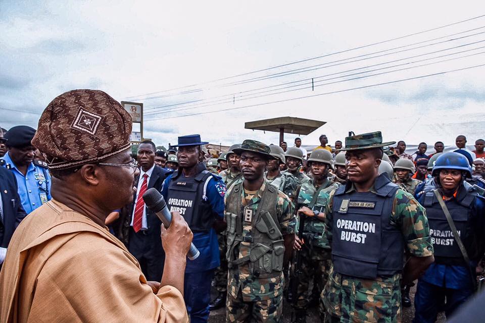 Ajimobi Re-Launches Joint Security Outfit to Fight Criminals