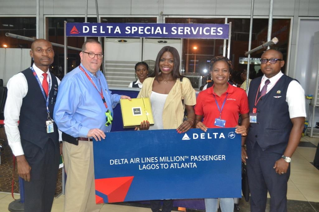 Delta Rewards 1-Millionth Passenger on Lagos-Atlanta Flight