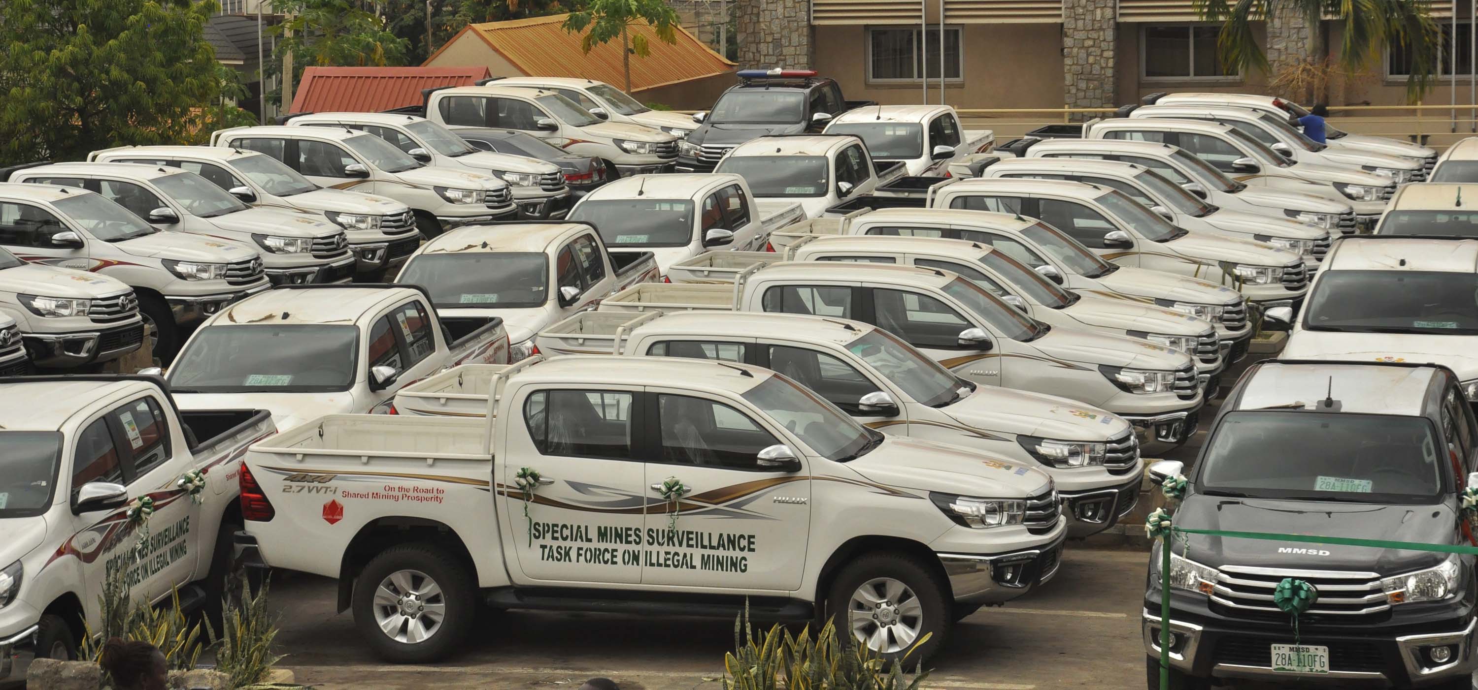 FG Acquires 50 Vehicles to Crush Illegal Mining
