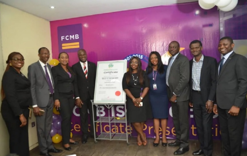 FCMB Gets ISO Certification for Quality Management System