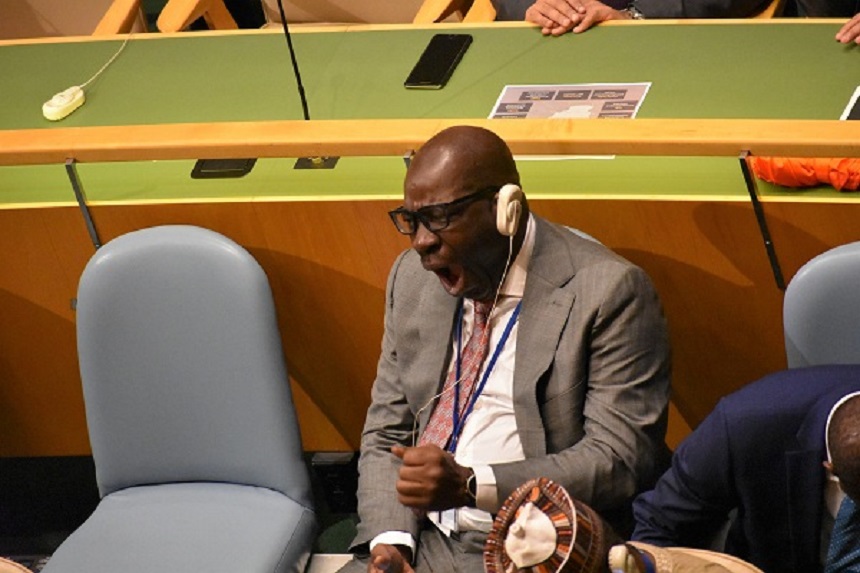Why Governor Obaseki Dozed off at 73rd UN General Assembly—Aide