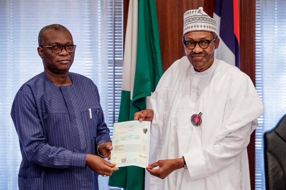 WAEC Presents Certificate to Buhari at Aso Rock