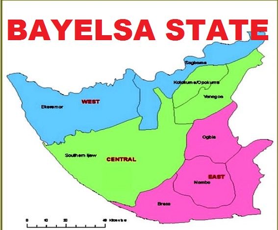 map of bayelsa state