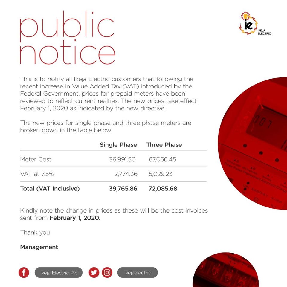 MAP Prepaid Meter VAT Hike 