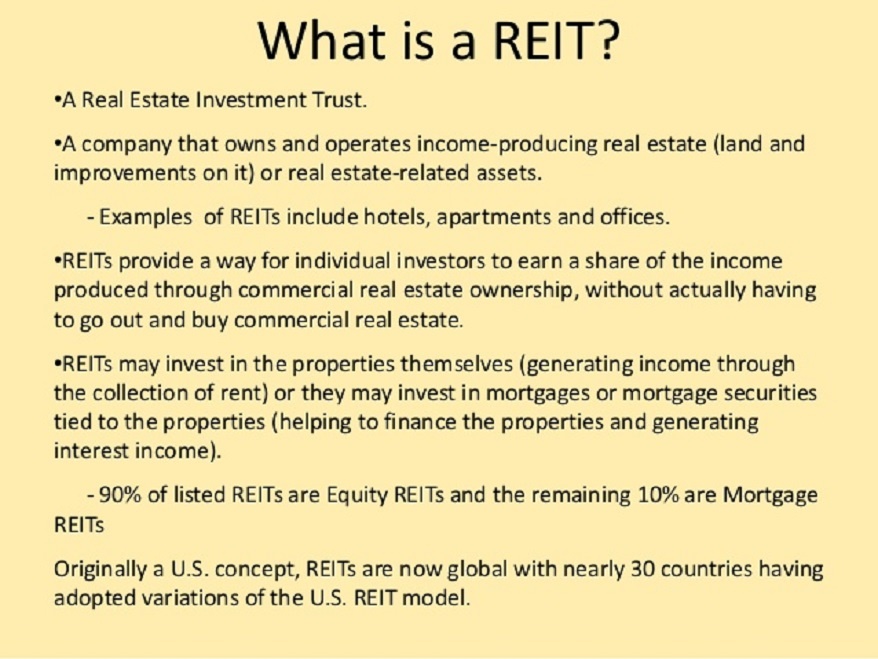 real estate investment trusts REITs