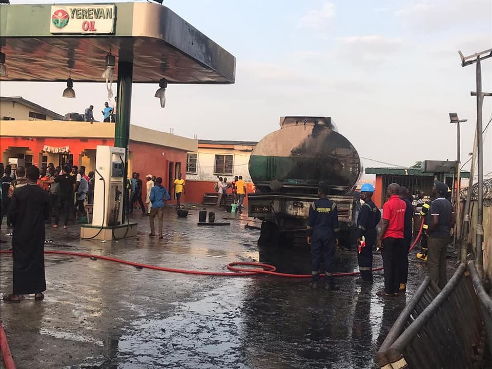 Fire Petrol Station in Ogba