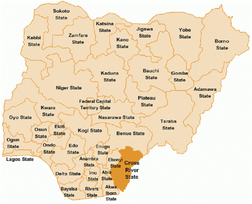 cross river state map