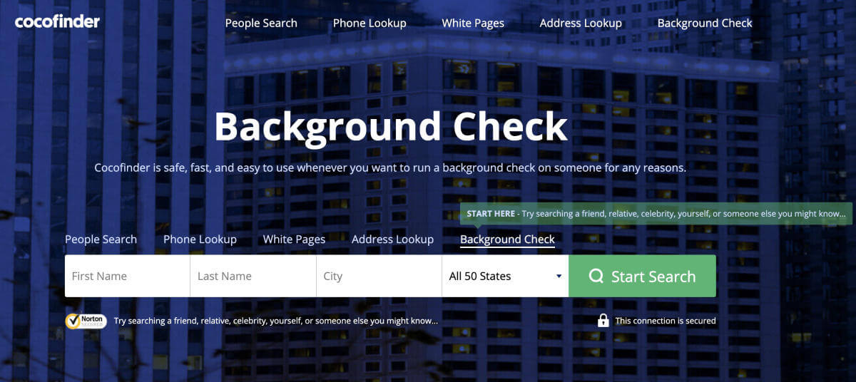 CocoFinder background check