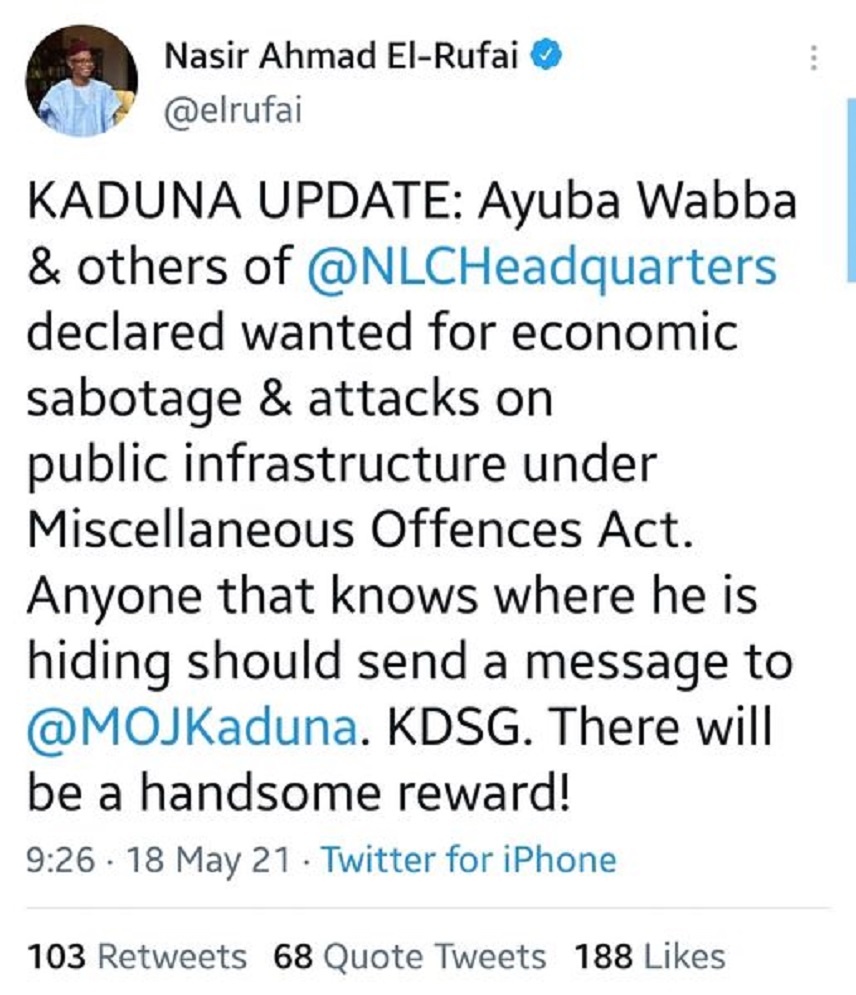 Kaduna economic sabotage