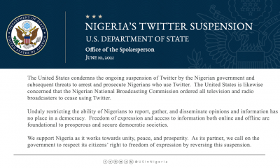 US Twitter suspension