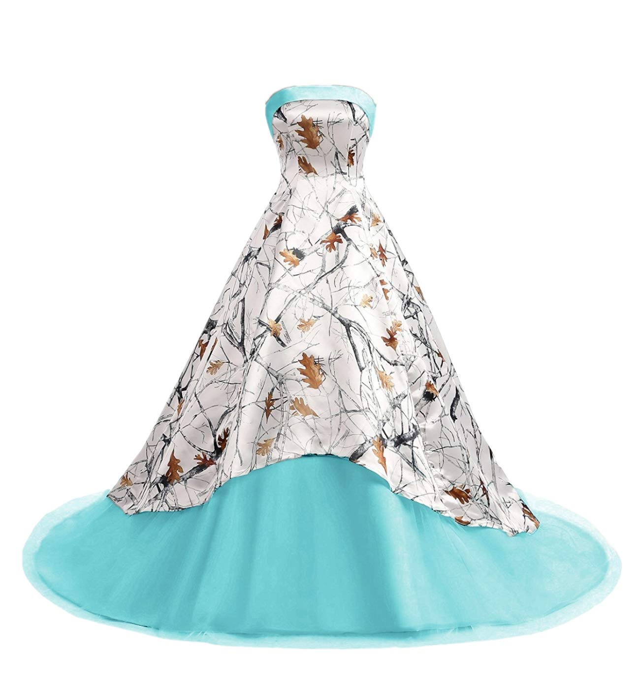 Turquoise camo 2025 wedding dresses