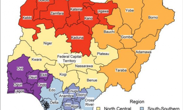 map of nigeria