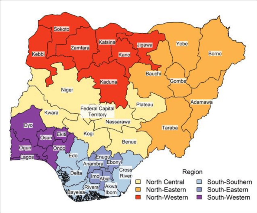 Map Of Nigeria 