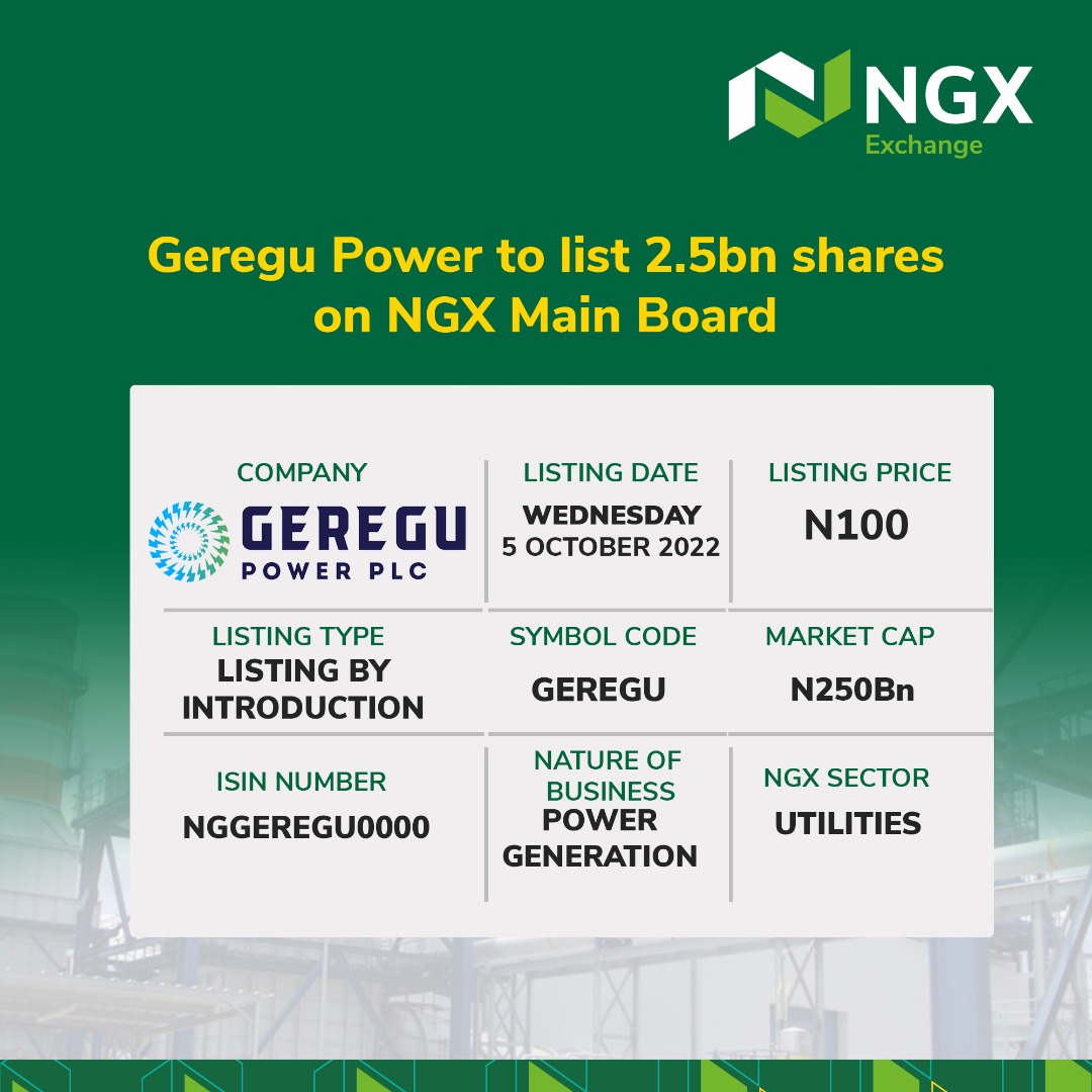 Geregu Power Listing