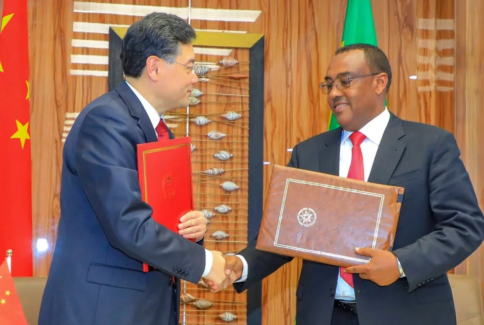 Chinese Foreign Minister Qin Gang Demeke Mekonnen