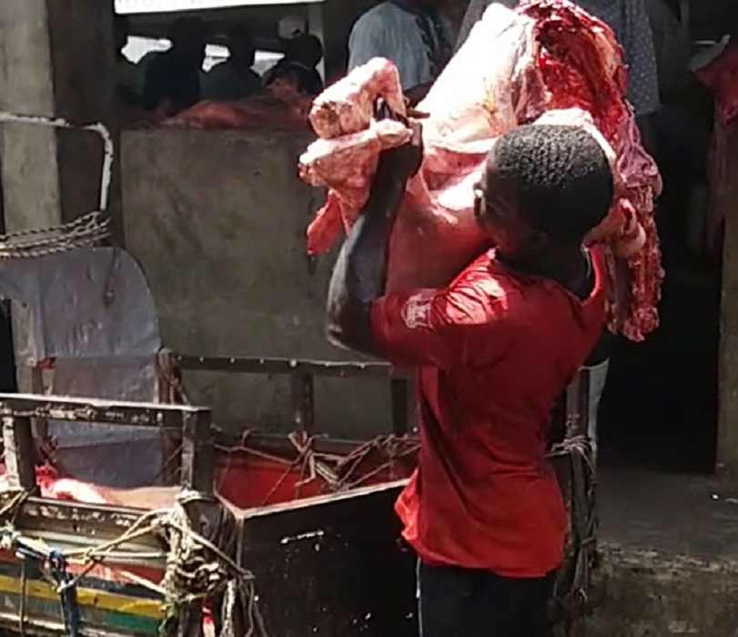 transporting meat in open vans