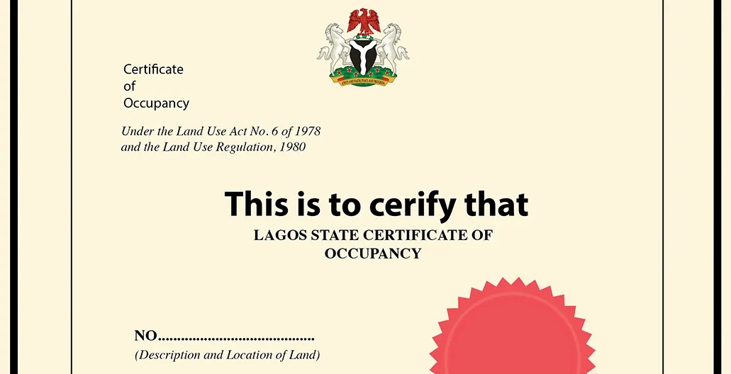 Legal Status Of Certificate Of Occupancy (C Of O) In Nigeria FOR LAND