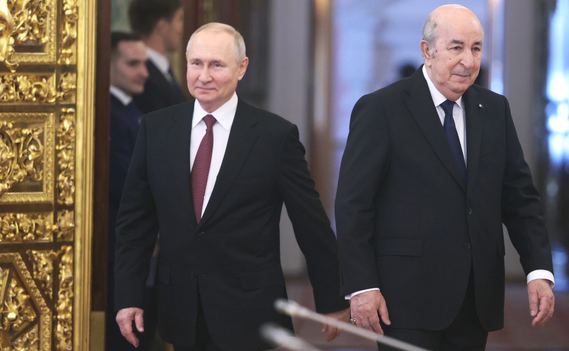 Vladimir Putin and Abdelmadjid Tebboune