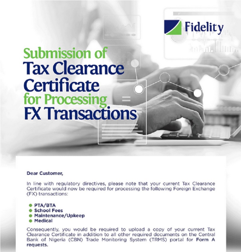 tax clearance certificate FX allocation