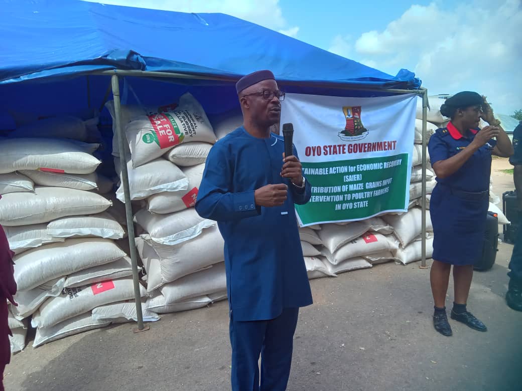 bags of maize to poultry farmers