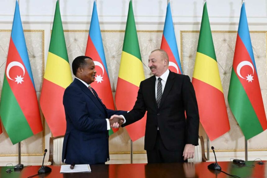 Congo Denis Sassou-Nguesso with Azerbaijan President Ilham Aliyev