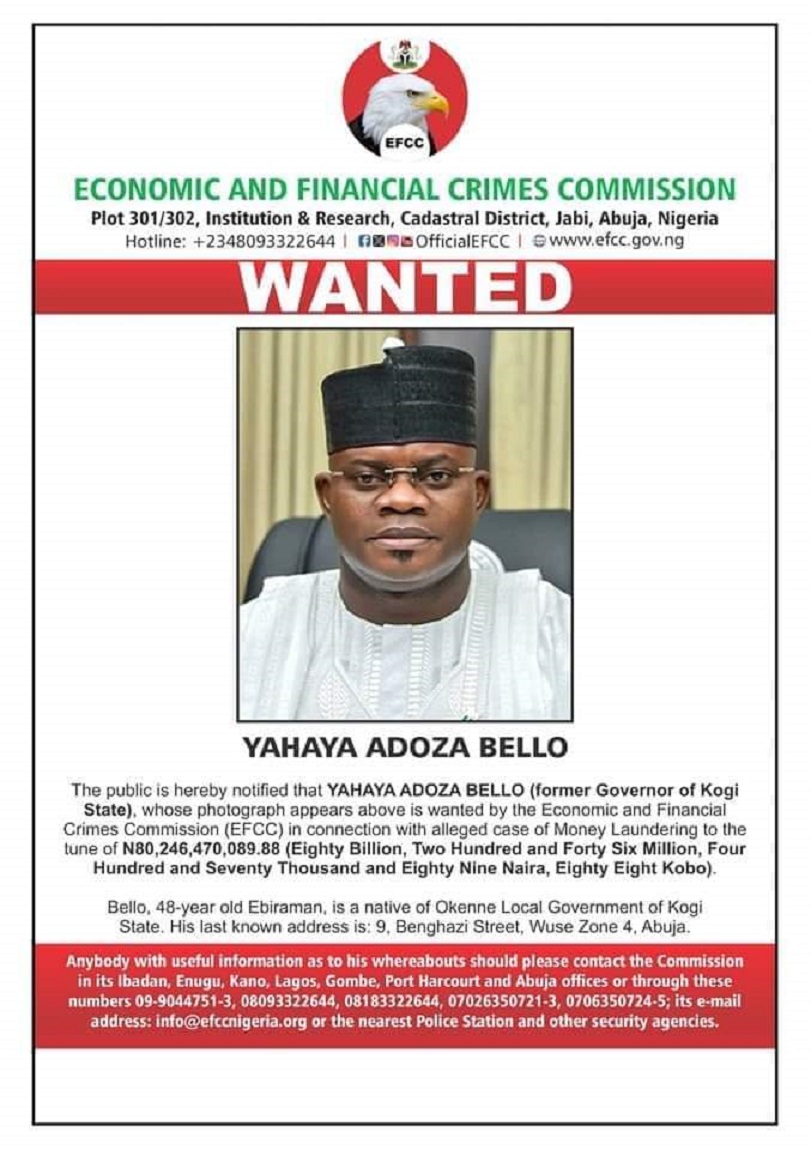 declare yahaya bello wanted