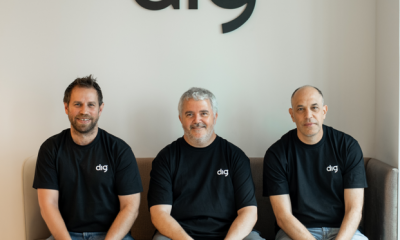 Group photo of the founders. From left to right Ofer Familiar, Co-Founder and CEO; Eyal Koren, Co-Founder and CTO; and Adi Paz, Co-Founder and VP of R&D of Dig