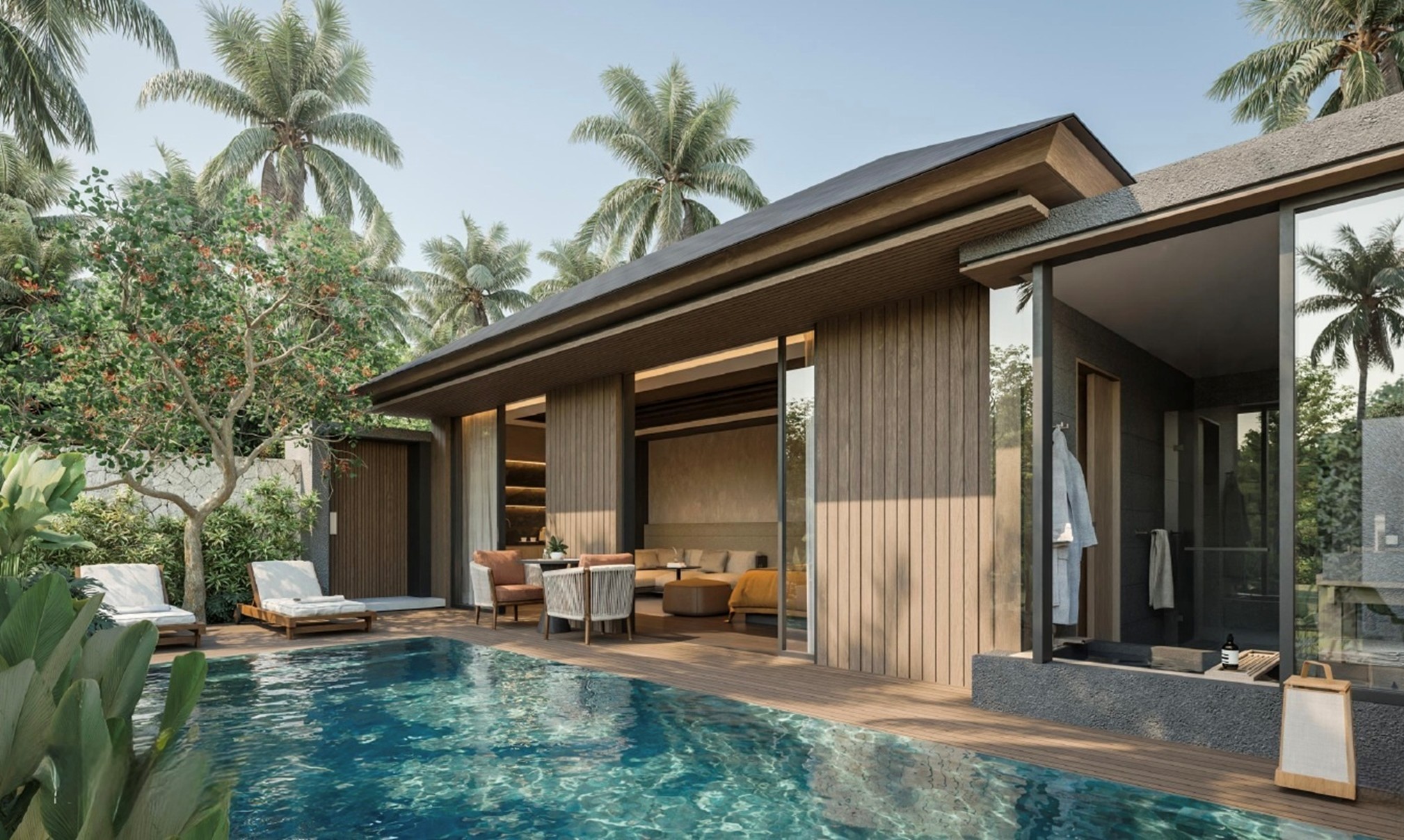 The upcoming 57-unit all-villa Oakwood Jimbaran Villas and Residences Bali (pictured) strengthens Ascott's established Bali portfolio, providing direct access to Jimbaran Beach, one of Bali's most coveted destinations known for its pristine coastline, world-class seafood restaurants and breathtaking sunset views.