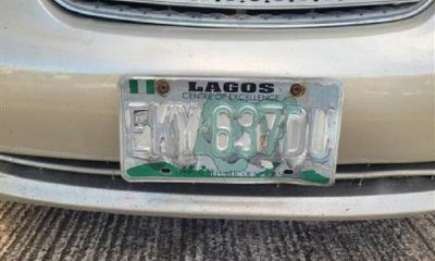 faded number plate