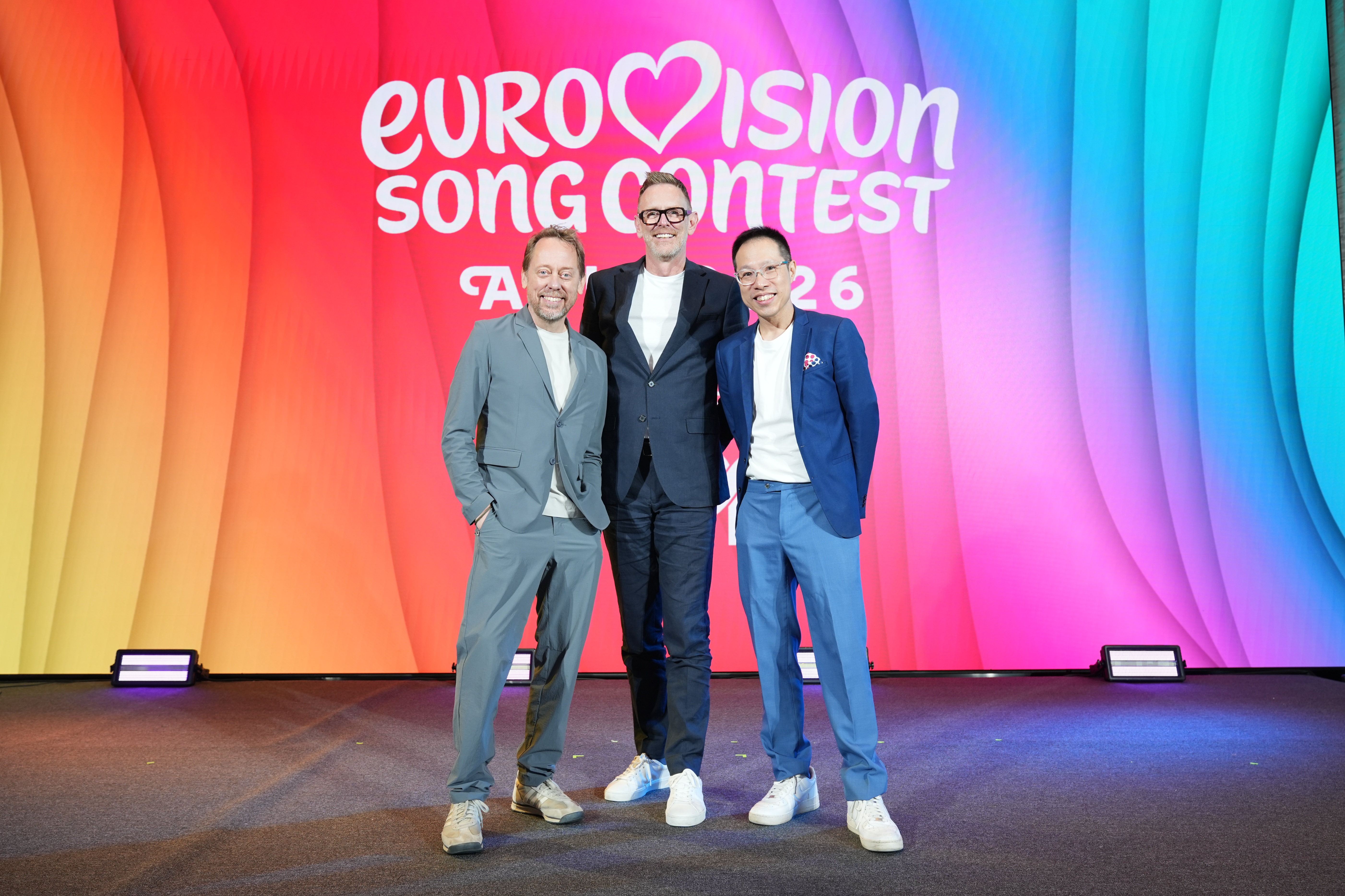 “Evolving Eurovision Song Contest with Asia.” From left: Peter Settman, CEO and Founder of Voxovation, Martin Green, Director of Eurovision Song Contest, and Marcus Tang, CEO Asia, Voxovation.