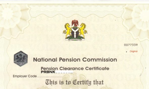 Pension Clearance Certificate