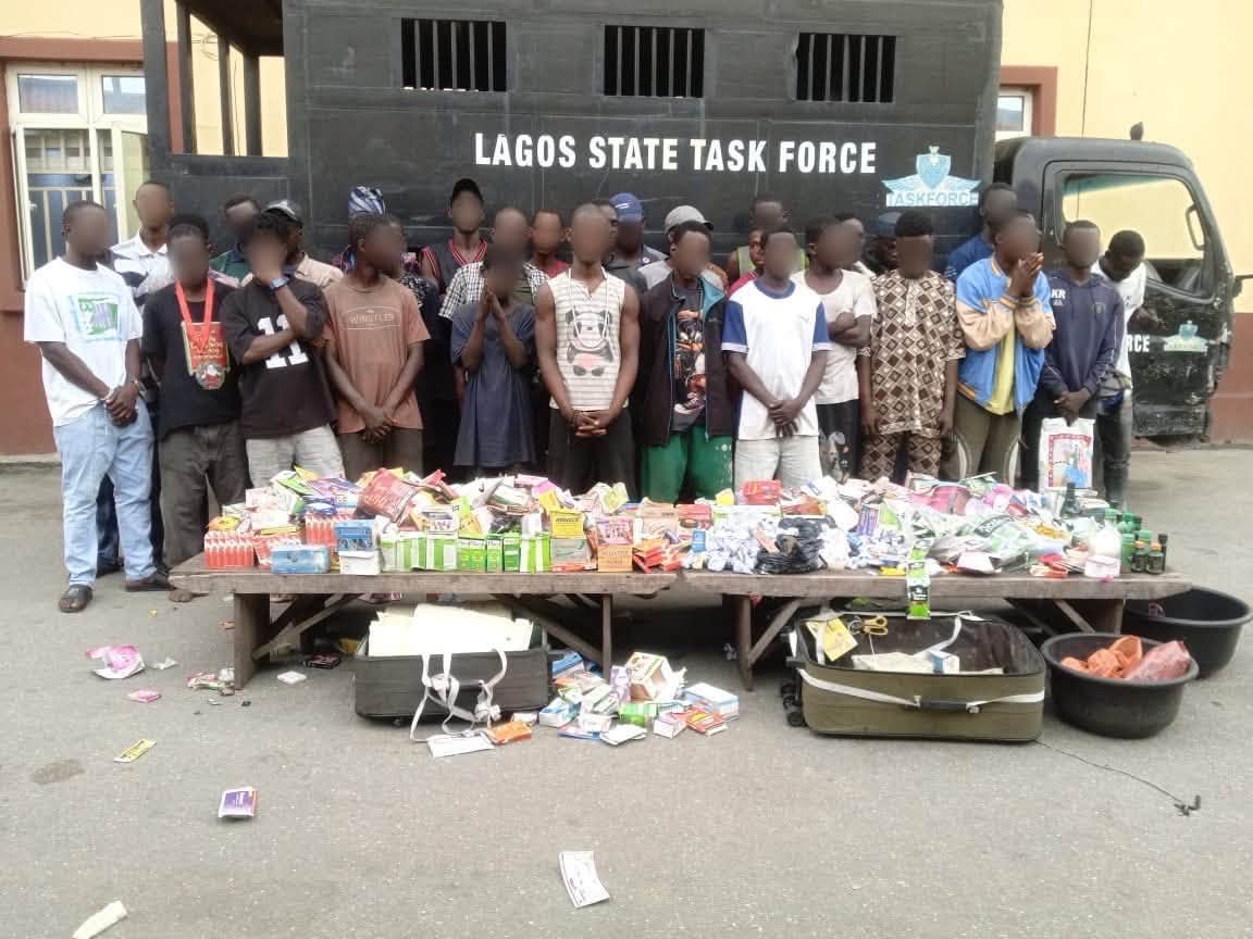 Lagos Illegal Ticket Touts street traders