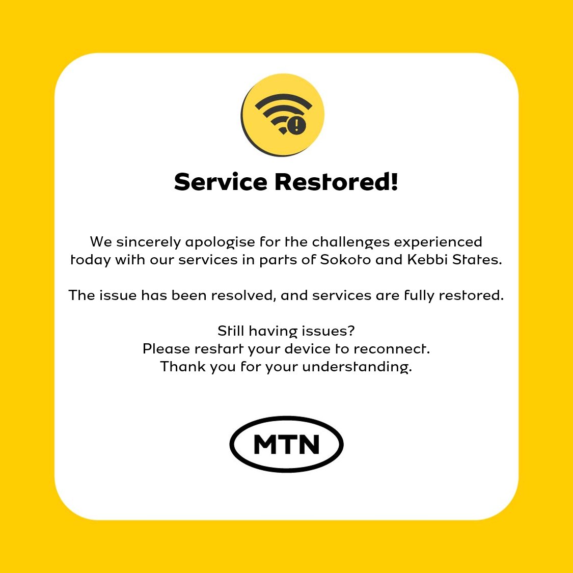 MTN network outage