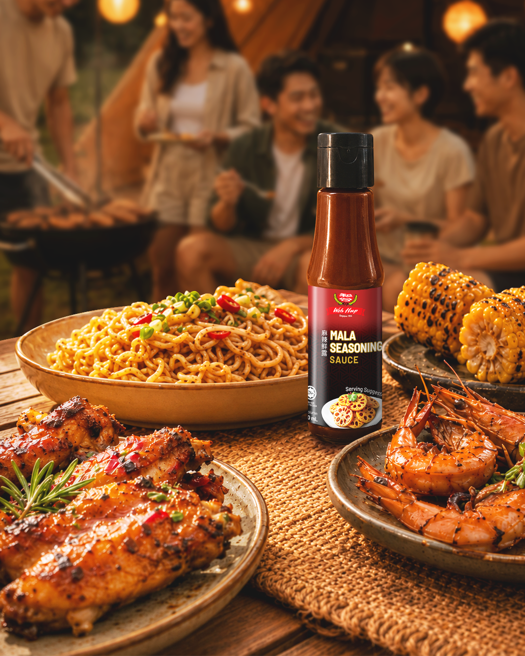 Woh Hup Mala Seasoning Sauce is a ready-to-use seasoning sauce that brings signature numbing heat to everything from everyday meals to BBQ adventures.
