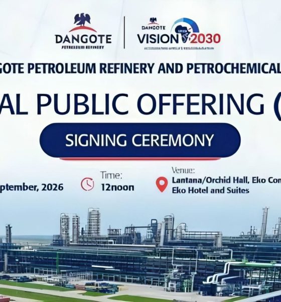 Dangote Refinery IPO signing ceremony