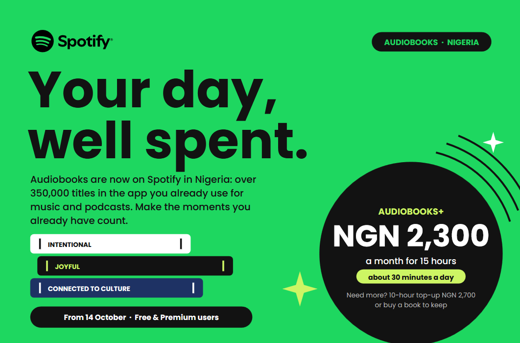 Spotify audiobooks Nigeria