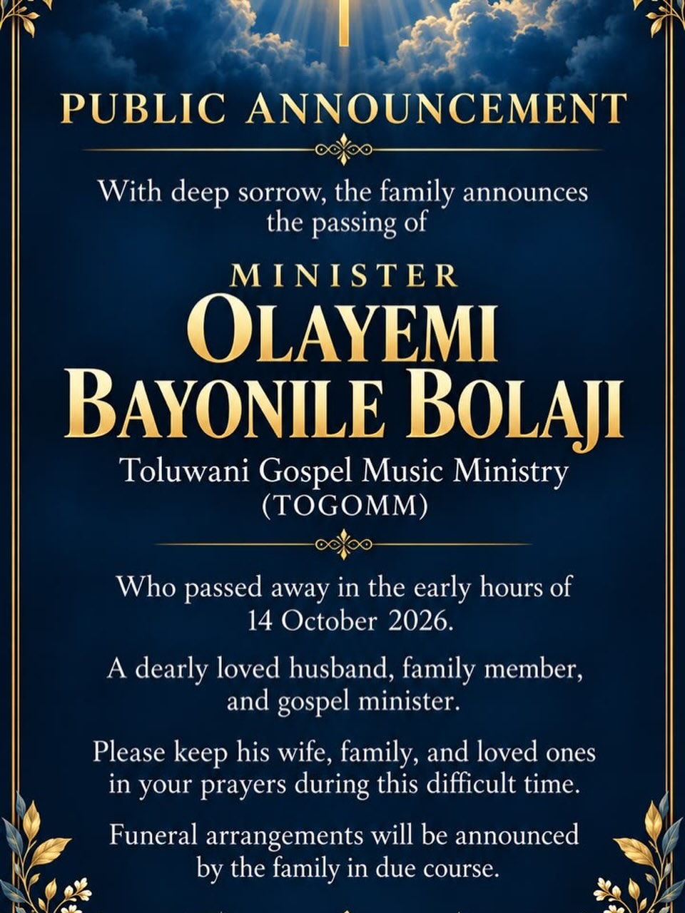 toluwanisings family confirms